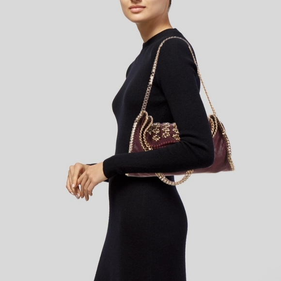 Designer Stella McCartney burgundy shoulder bag - Picture 3 of 3